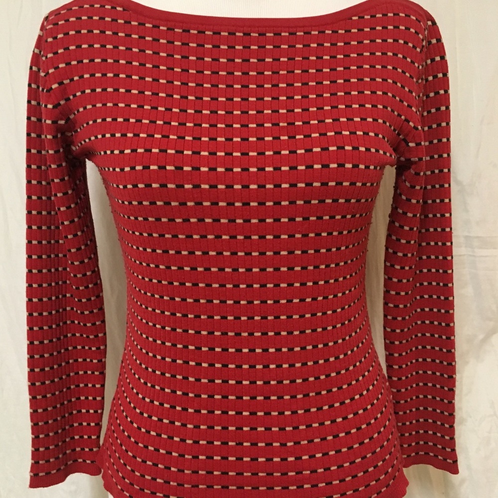 Sculpture Silk Boatneck Top Size M Silk Blend